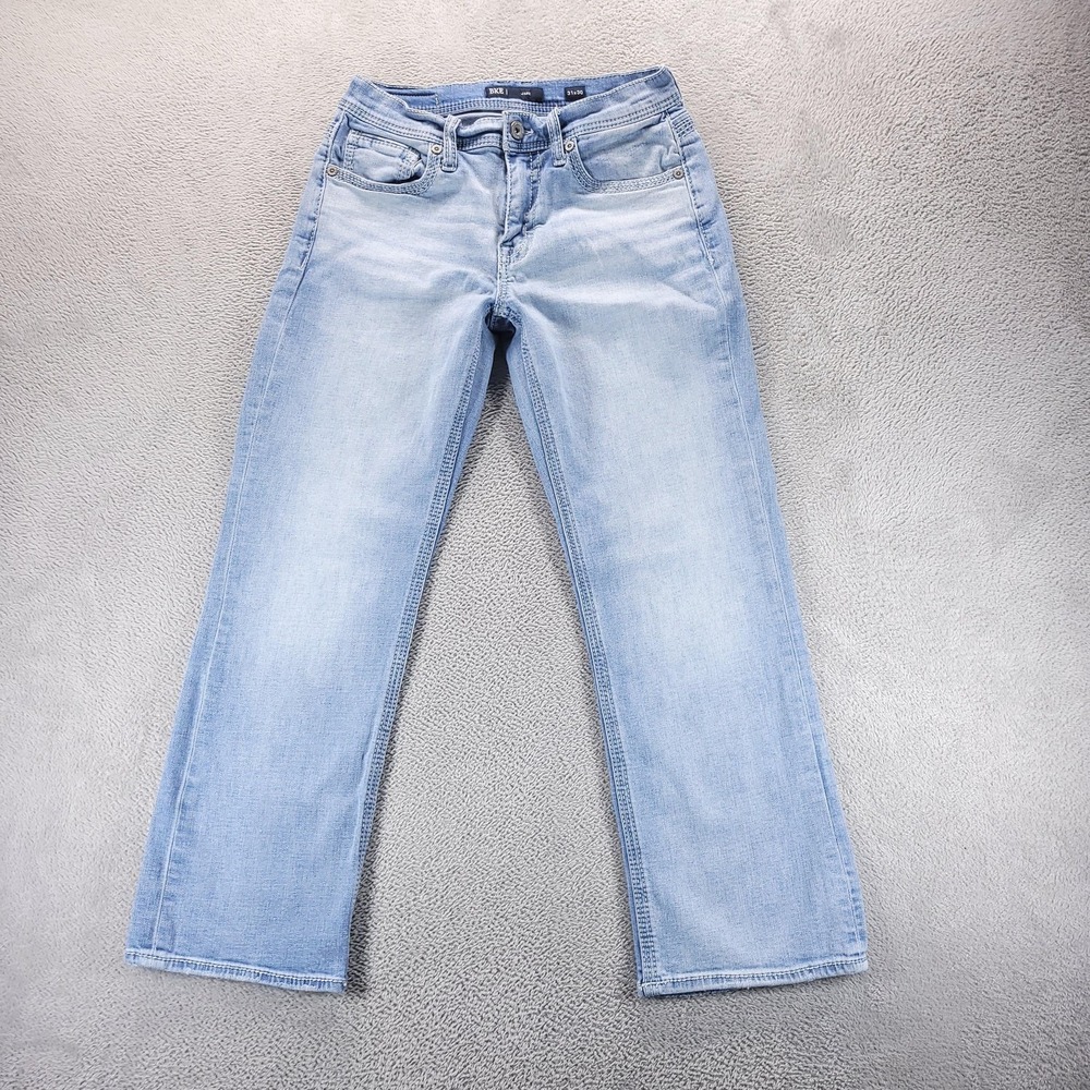 BKE Jake Jeans Mens 31x30 Blue Straight Light Wash Stretch Denim Faded Comfort